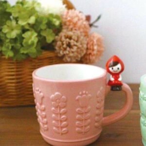 小紅帽陶瓷浮雕杯子